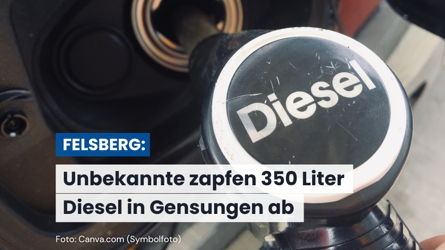 Dieseldiebstahl auf Betriebsgelände in Felsberg