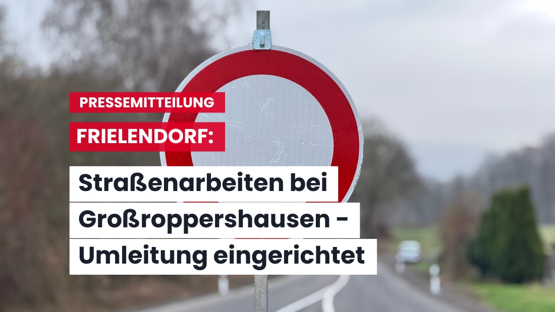 Vollsperrung der L 3152 bei Großropperhausen am 14. Februar