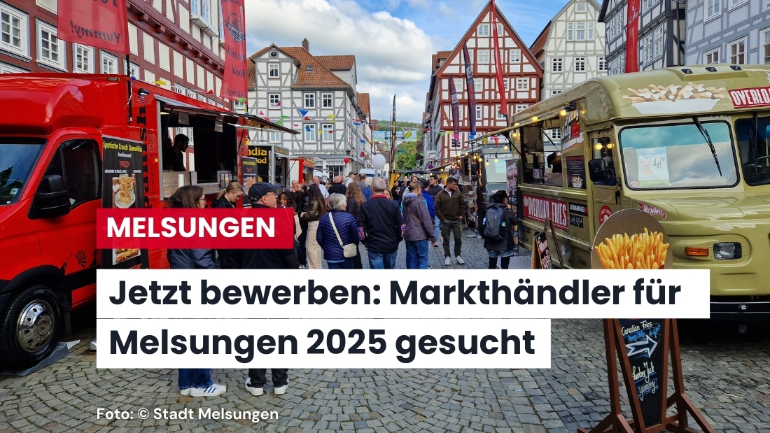 Stadt Melsungen sucht Markthändler für das Jahr 2025