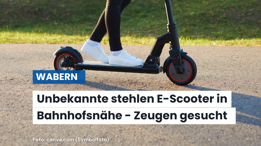 E-Scooter in Wabern gestohlen – Polizei bittet um Hinweise