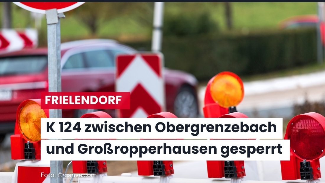 K 124 Obergrenzebach – Großropperhausen: Arbeiten an der BanketteUmleitung unter Einbahnstraßenregelung