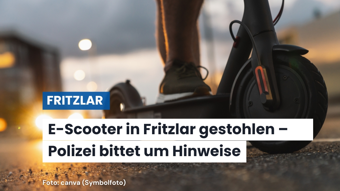 E-Scooter in Fritzlar gestohlen – Täter durchtrennen Schloss